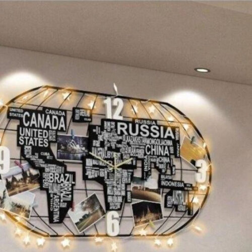 3D Abstract Metallic Finish Wall Watch