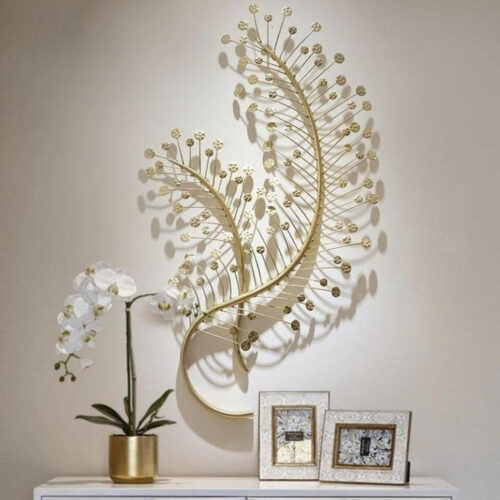 Exclusive Golden Finish Metal Wall Hanging