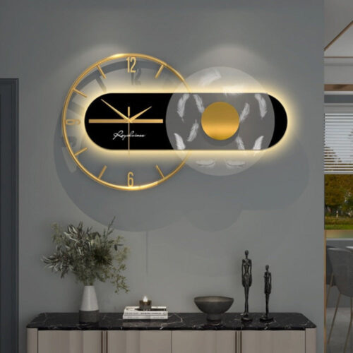 Gold Metallic Light Luxury Wall Clock