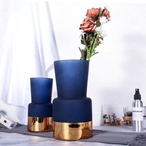 Golden Finish Decorative Flower Vase