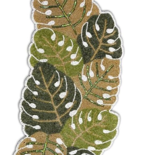 Green Leaf Design Table Runner