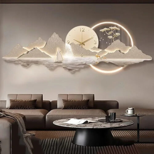 Large Decorative LED Wall-Clocks for Living Room