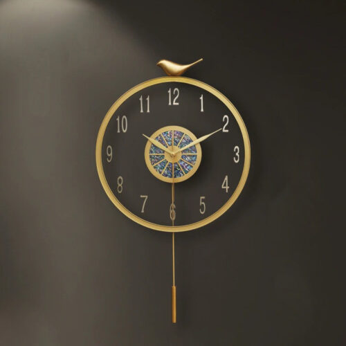 Lavish Design Metallic Circular Wall-Clock