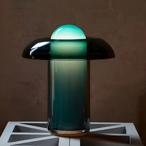 Modern Glass Shaded LED Table Lamp