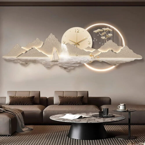 Modern Large LED Wall Clock for Indoor