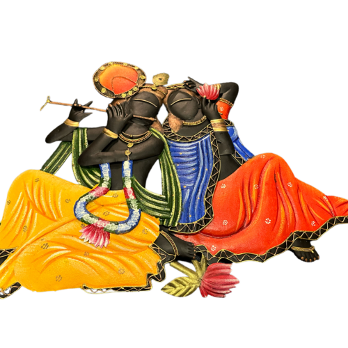 Multicolor Couple Metal Wall Decor