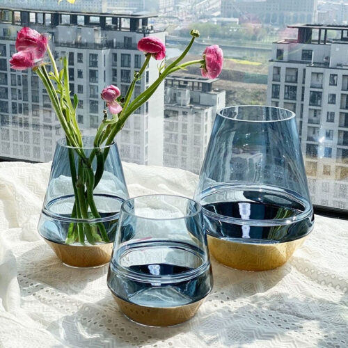Stylish Decor Transparent Glass Vase